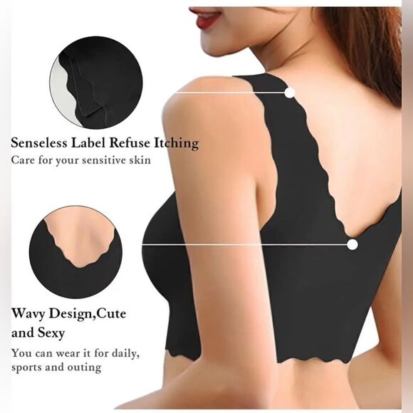 Seamless Bra Comfortable Wirefree Sports Yoga Bras Sleep Bra Tank Tops for Women - Picture 2 of 9